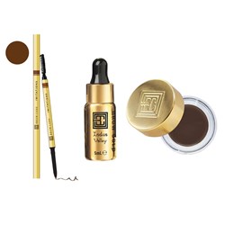 Creamade Soft Brown + Pencil Warm Med Brown + Brow Gold 5ml